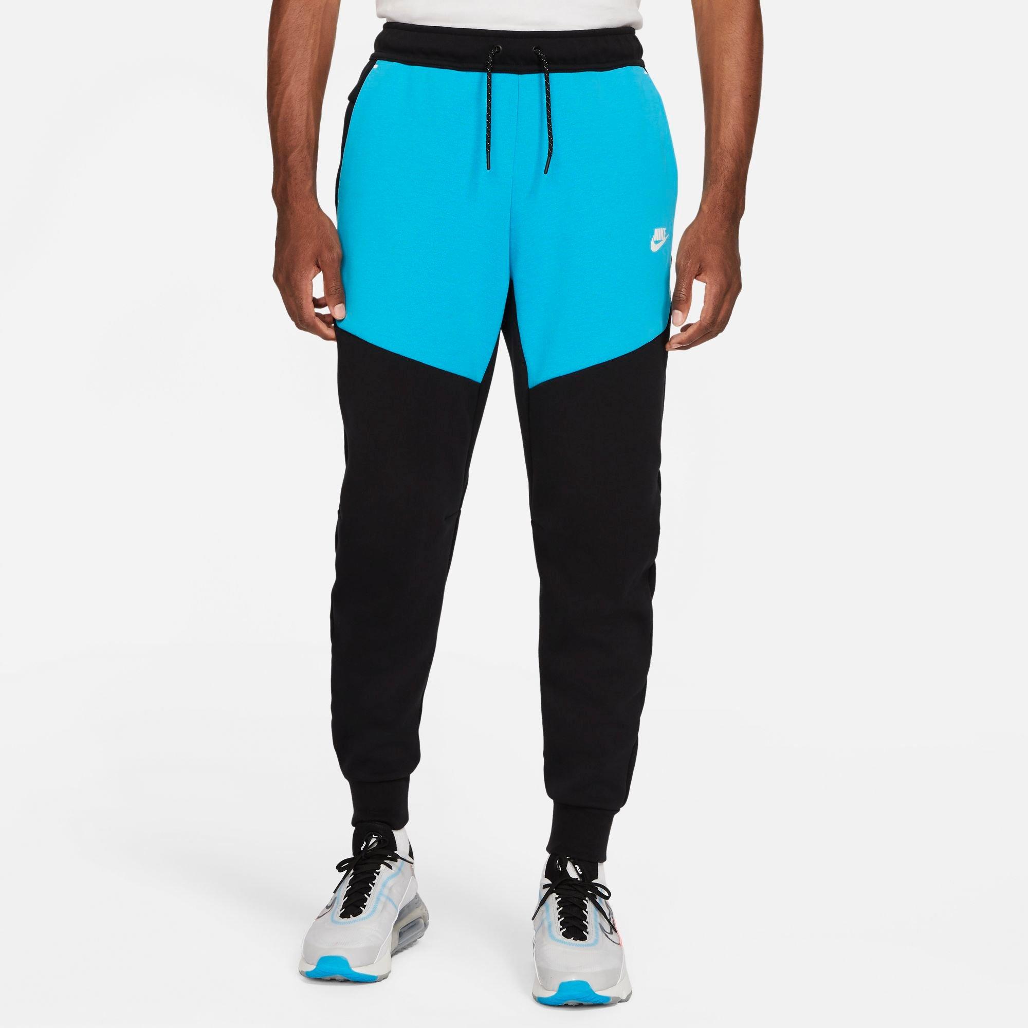 Black and blue nike best sale tech joggers